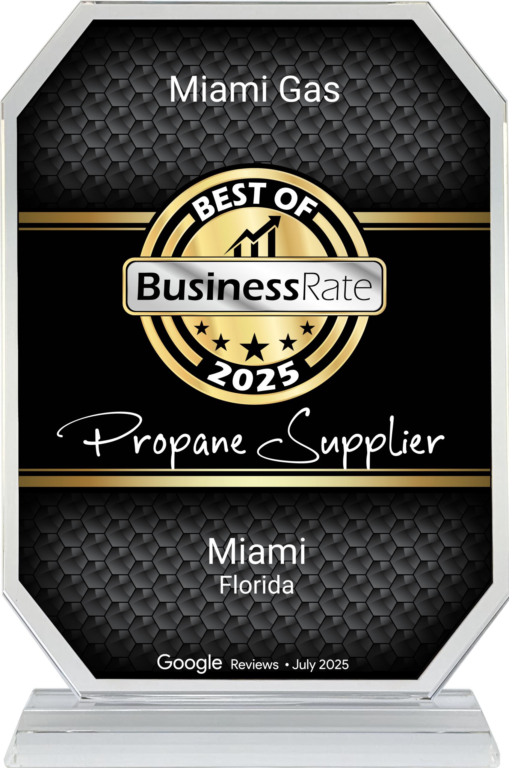 Miami Gas Best of BusinessRate Award 2025